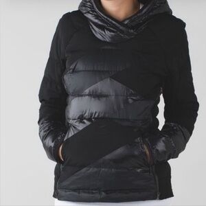 Lululemon down right cozy pullover jacket size 8 duck down filled